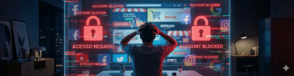 bloqueio indevido em plataformas digitais